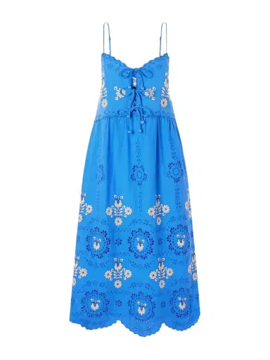 Sea Catharina Floral-embroidered Cotton And Linen-blend Maxi Dress | Thumbnail 1 Sea Catharina Floral-embroidered Cotton And Linen-blend Maxi Dress | Thumbnail 1
