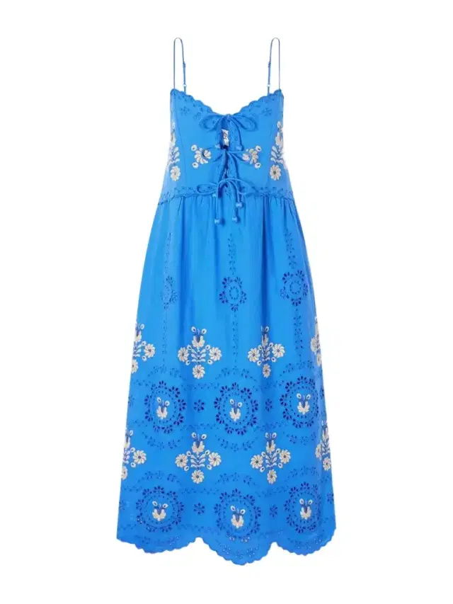 Sea Catharina Floral-embroidered Cotton And Linen-blend Maxi Dress