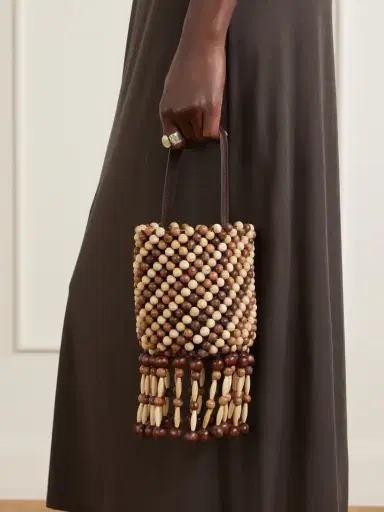 Rabanne Beaded Mini Wood Shoulder Bag | Thumbnail 2 Rabanne Beaded Mini Wood Shoulder Bag | Thumbnail 2