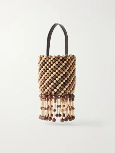 Rabanne Beaded Mini Wood Shoulder Bag | Thumbnail 4 Rabanne Beaded Mini Wood Shoulder Bag | Thumbnail 4