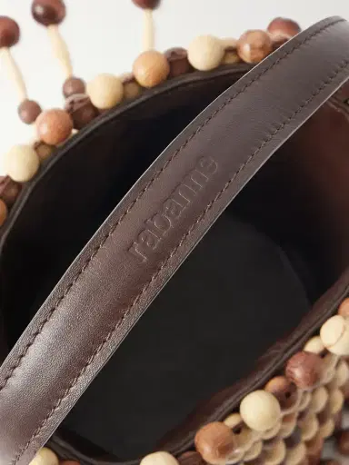 Rabanne Beaded Mini Wood Shoulder Bag | Thumbnail 5 Rabanne Beaded Mini Wood Shoulder Bag | Thumbnail 5