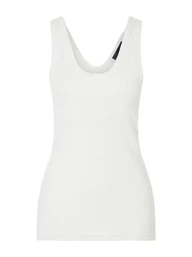 Tibi Ribbed Stretch-cotton Cut-out Tank | Thumbnail 1