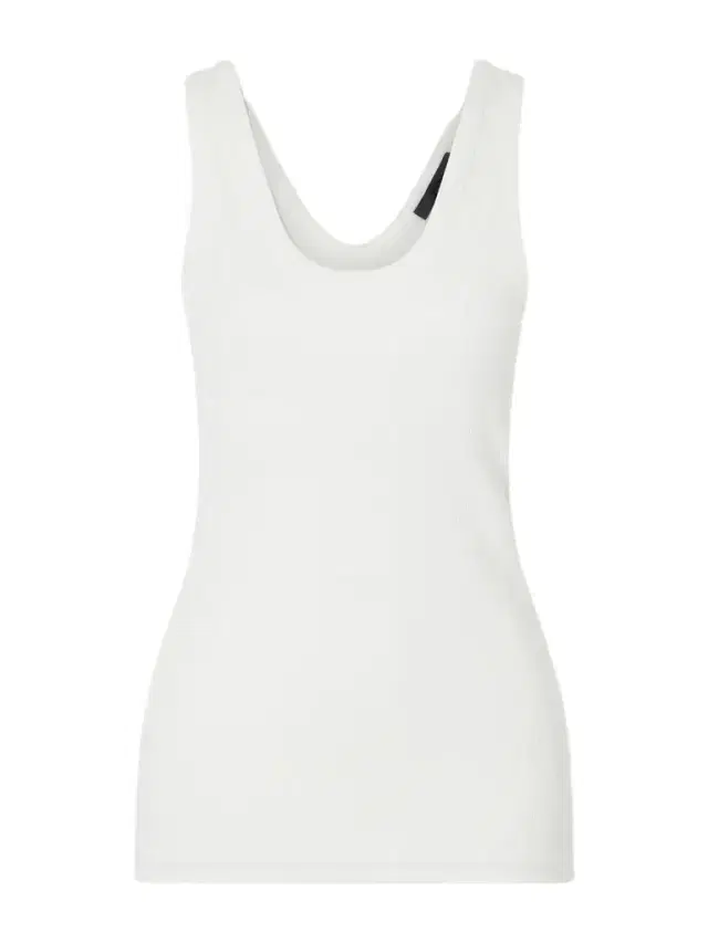 Tibi Ribbed Stretch-cotton Cut-out Tank