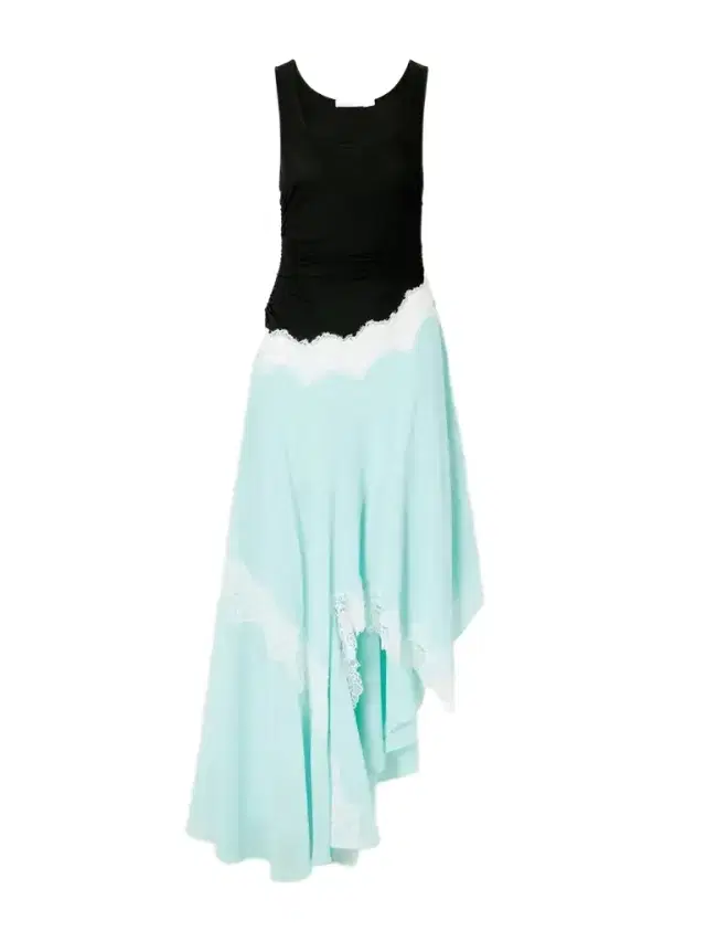 Christopher Esber Cutaway Asymmetric Lace-trimmed Ruched Stretch-jersey And Crepe Dress