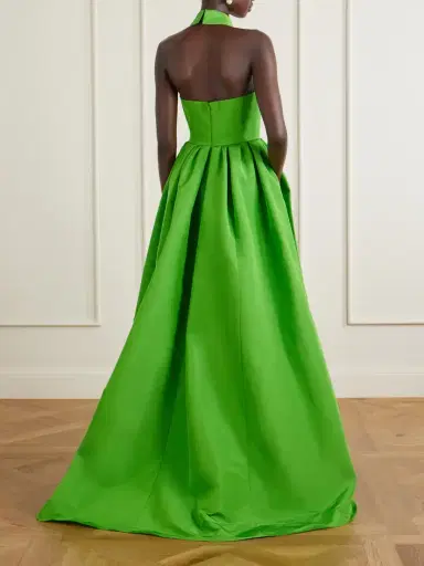 Carolina Herrera Halterneck Embellished Silk-faille Gown | Thumbnail 3 Carolina Herrera Halterneck Embellished Silk-faille Gown | Thumbnail 3