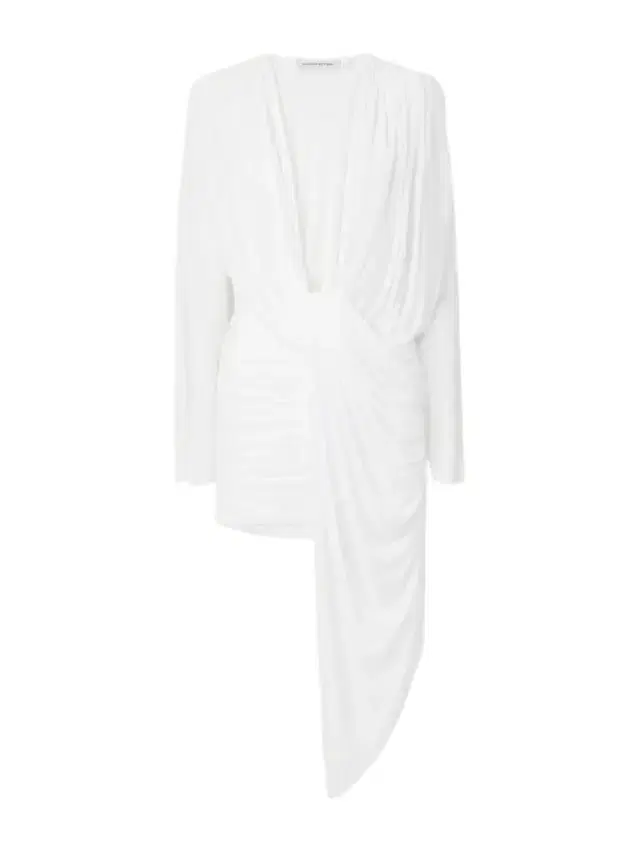 Christopher Esber Ripple Draped Jersey Mini Dress
