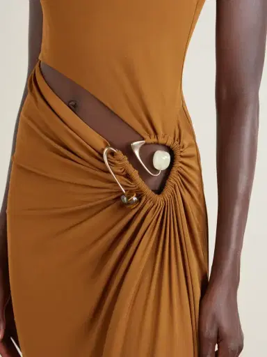Christopher Esber Veer Crystal-embellished Draped Jersey Midi Dress | Thumbnail 4 Christopher Esber Veer Crystal-embellished Draped Jersey Midi Dress | Thumbnail 4