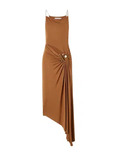 Christopher Esber Veer Crystal-embellished Draped Jersey Midi Dress | Thumbnail 1 Christopher Esber Veer Crystal-embellished Draped Jersey Midi Dress | Thumbnail 1