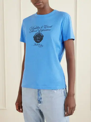 Acne Studios Eram Nobel Printed Cotton And Hemp-blend T-shirt | Thumbnail 3