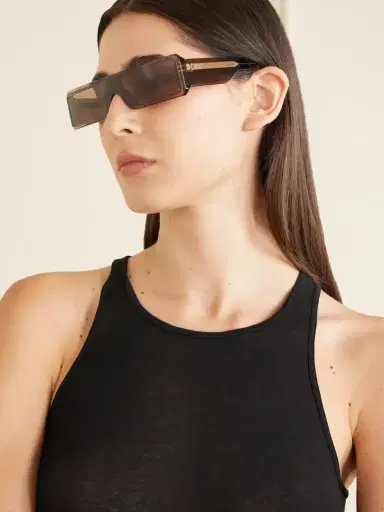 Rick Owens Rectangular Frame Acetate Sunglasses | Thumbnail 5 Rick Owens Rectangular Frame Acetate Sunglasses | Thumbnail 5