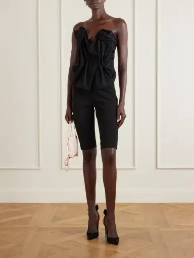 Magda Butrym Appliquéd Cropped Wool-blend Bustier Top | Thumbnail 2