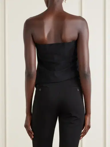 Magda Butrym Appliquéd Cropped Wool-blend Bustier Top | Thumbnail 4