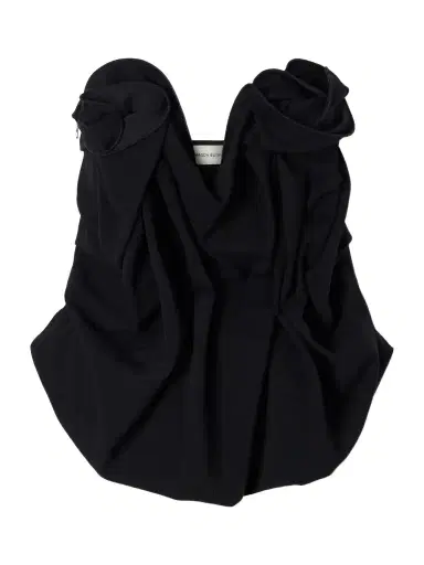 Magda Butrym Appliquéd Cropped Wool-blend Bustier Top | Thumbnail 1