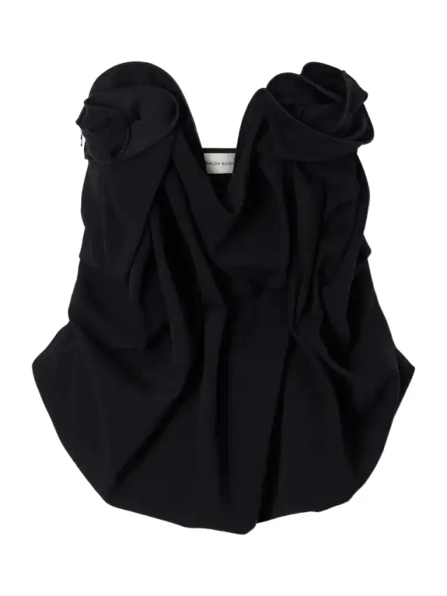 Magda Butrym Appliquéd Cropped Wool-blend Bustier Top