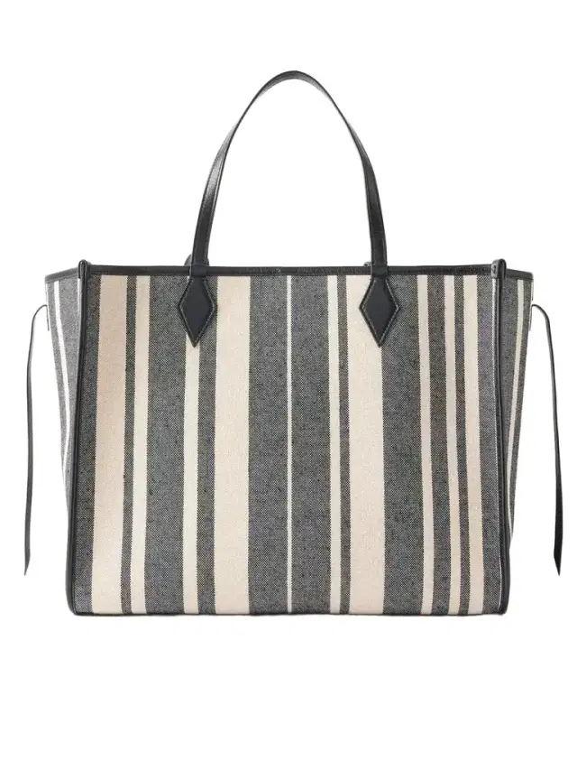 Métier Chameleon 41 Striped Leather-trimmed Canvas Tote