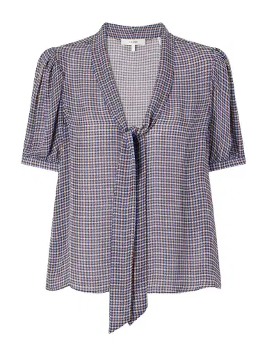Frame The Sonnet Checked Silk Blouse | Thumbnail 1