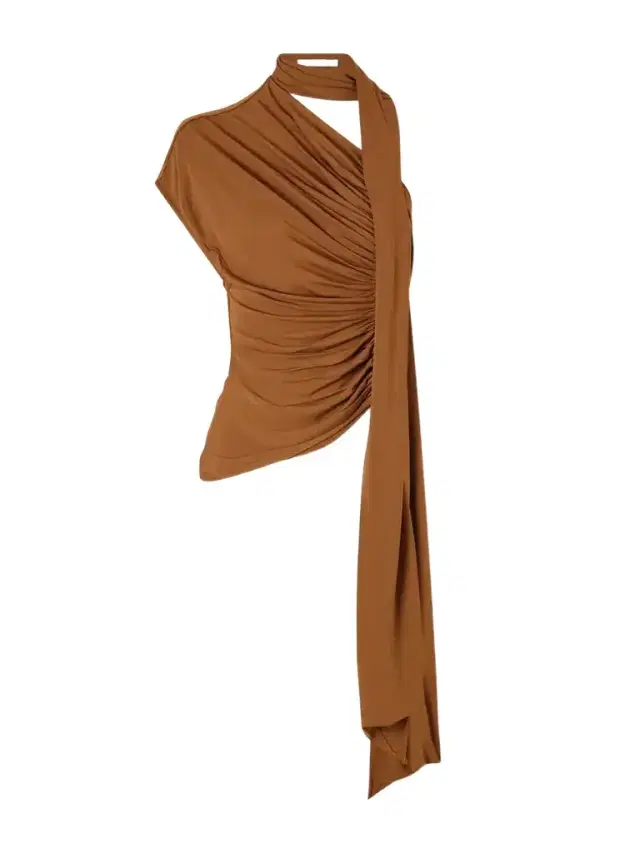 Christopher Esber Vienna Scarf-detail Draped Jersey Blouse
