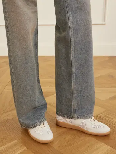 Maison Margiela Replica Lace And Leather Sneakers | Thumbnail 2 Maison Margiela Replica Lace And Leather Sneakers | Thumbnail 2
