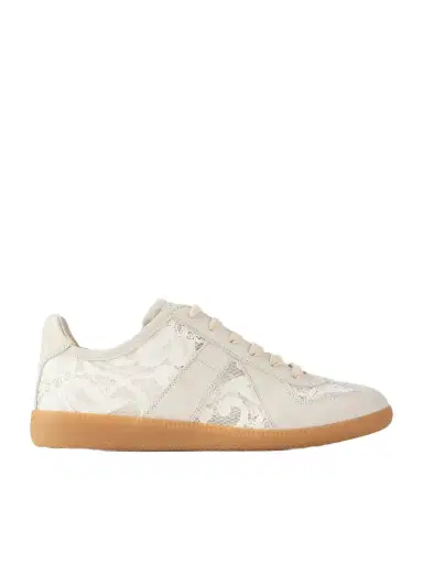 Maison Margiela Replica Lace And Leather Sneakers | Thumbnail 1 Maison Margiela Replica Lace And Leather Sneakers | Thumbnail 1