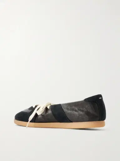 Maison Margiela Replica Suede-trimmed Leather Sneakers | Thumbnail 3