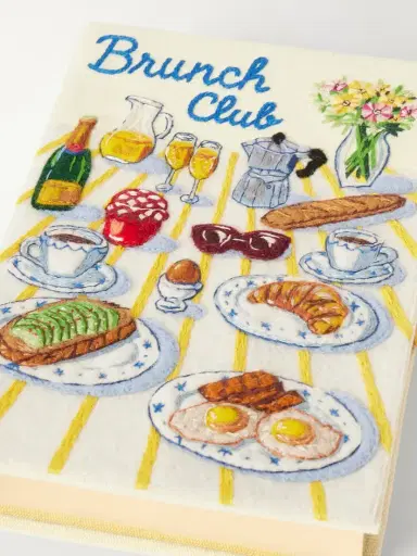 Olympia Le-Tan Brunch Club Embroidered Canvas Clutch | Thumbnail 5