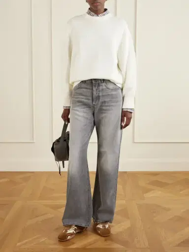 Acne Studios Lace-up Suede And Leather Ballet Flats | Thumbnail 4 Acne Studios Lace-up Suede And Leather Ballet Flats | Thumbnail 4
