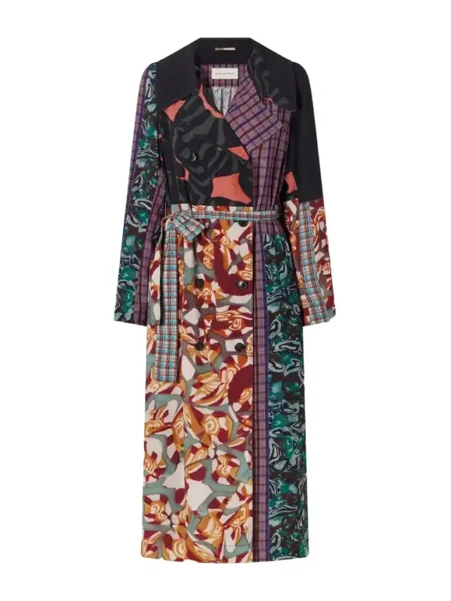 Dries Van Noten Rolana Printed Chiffon Coat