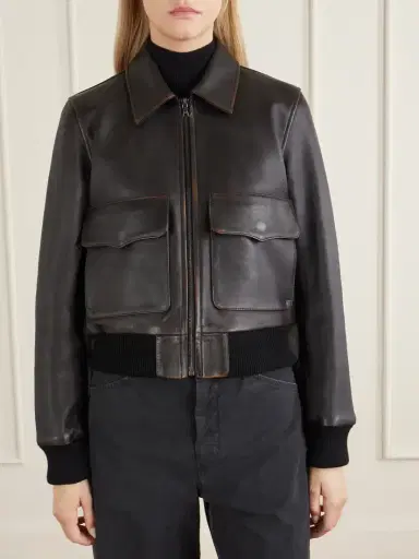 Nili Lotan Redley Leather Bomber Jacket | Thumbnail 3 Nili Lotan Redley Leather Bomber Jacket | Thumbnail 3