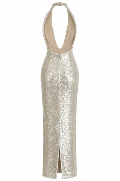 LaQuan Smith Sleeveless Mock Neck Gown with Cutout Detail | Thumbnail 2