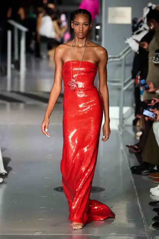LaQuan Smith Strapless Column Gown