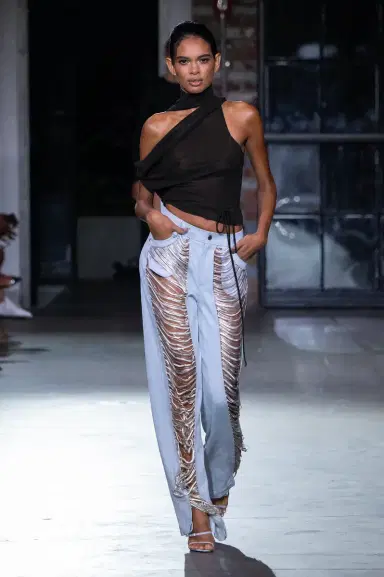 LaQuan Smith Top with Scarf Detail | Thumbnail 2