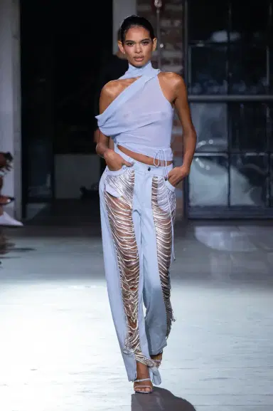 LaQuan Smith Top with Scarf Detail | Thumbnail 1