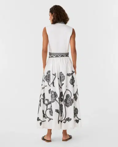 Emporio Sirenuse Andorra Top with Peony Embroidery | Thumbnail 5