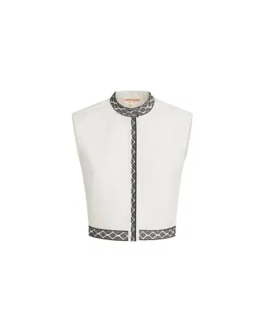 Emporio Sirenuse Andorra Top with Peony Embroidery | Thumbnail 1