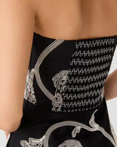 Emporio Sirenuse Lotty Dress with Peony Embroidery | Thumbnail 6