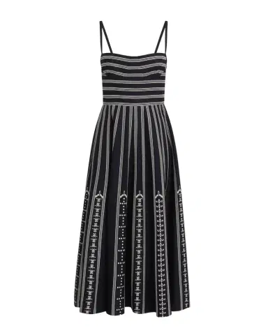Emporio Sirenuse Soraya Dress with Greek Mask Embroidery | Thumbnail 1