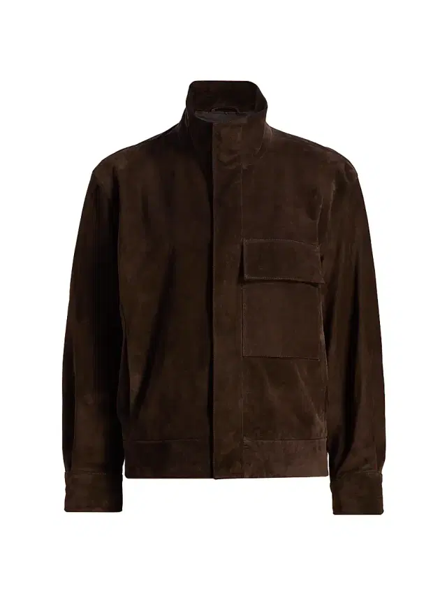 Nili Lotan Women's Cirque Suede Jacket - Chocolate Brown