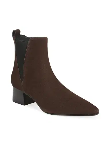 Veronica Beard Women's Astra Suede Chelsea Short Booties | Thumbnail 2