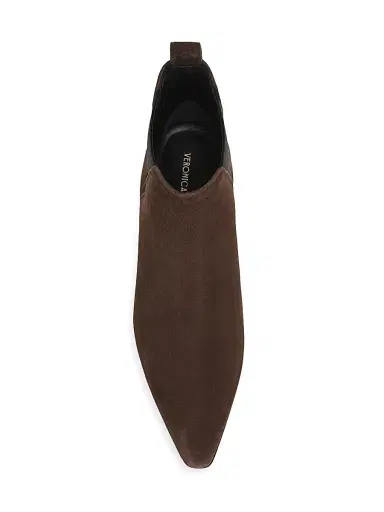 Veronica Beard Women's Astra Suede Chelsea Short Booties | Thumbnail 4