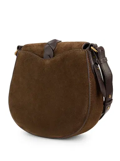 Isabel Marant Women's Altay Small Suede & Leather Saddle Bag | Thumbnail 3