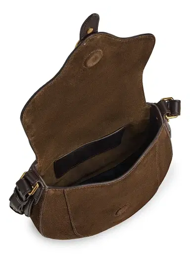 Isabel Marant Women's Altay Small Suede & Leather Saddle Bag | Thumbnail 4
