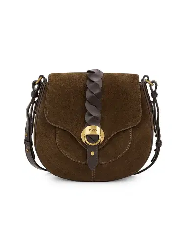 Isabel Marant Women's Altay Small Suede & Leather Saddle Bag | Thumbnail 1