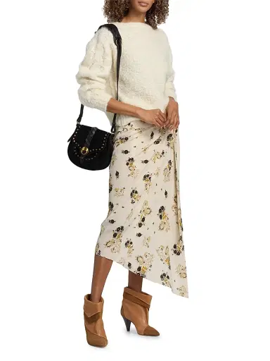 Isabel Marant Women's Altay Small Suede & Leather Saddle Bag | Thumbnail 2