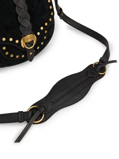 Isabel Marant Women's Altay Small Suede & Leather Saddle Bag | Thumbnail 6