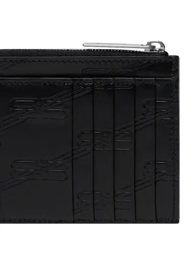 Balenciaga Men's Embossed Monogram Long Coin And Card Holder In Box | Thumbnail 3 Balenciaga Men's Embossed Monogram Long Coin And Card Holder In Box | Thumbnail 3