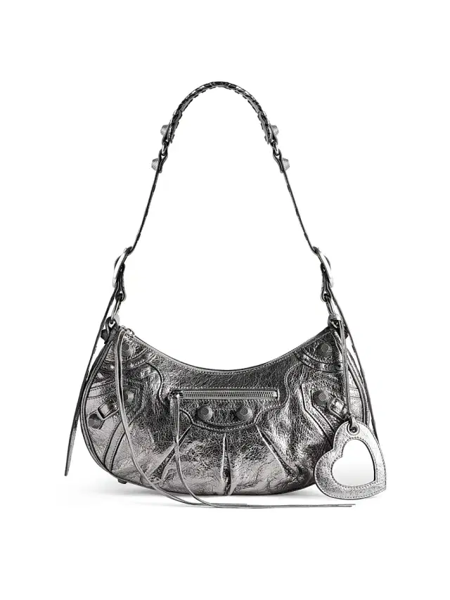 Balenciaga Women's Le Cagole  Shoulder Bag Metallized - Silver