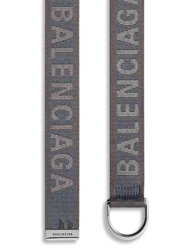Balenciaga Men's D Ring Belt - Grey Blue