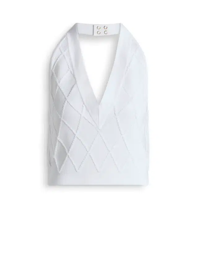 Balmain Quilted knit halterneck top