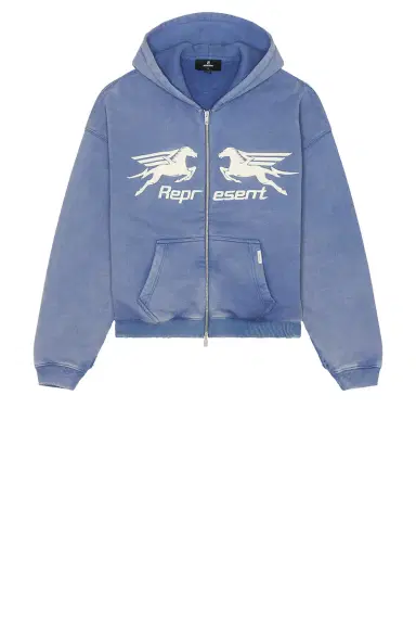 Represent Pegasus Zip Through Hoodie | Thumbnail 4
