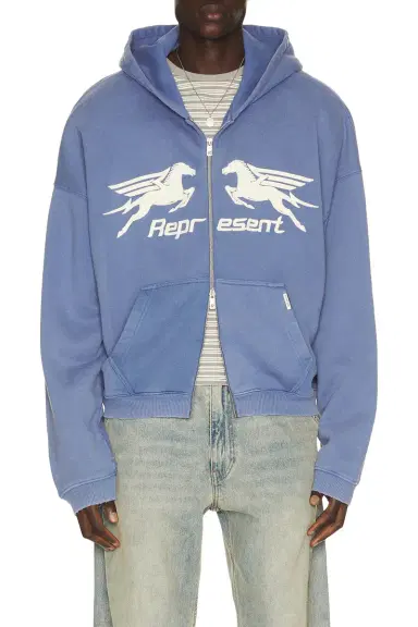 Represent Pegasus Zip Through Hoodie | Thumbnail 1